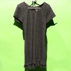 Hampton dress co Black Polka Dot Dress size 10 length 27in pit to pit 15in